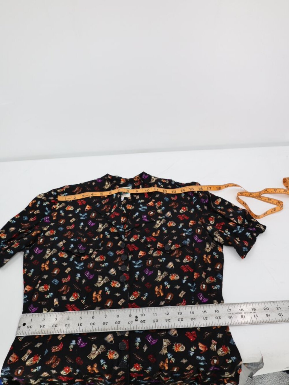 VTG Desert West By Sherry Holt Blouse Women Small Rayon western Shirt Button up - Picture 15 of 15